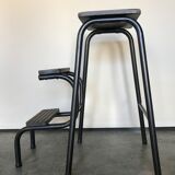 Stool metal and wood vintage