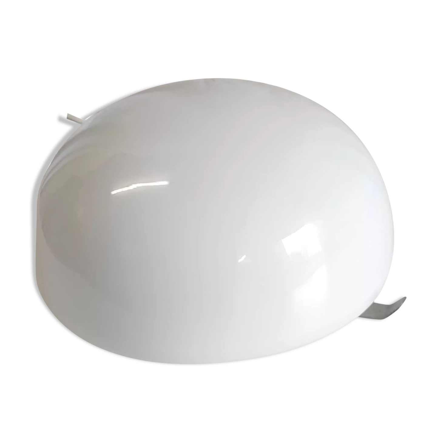 Ceiling lamp half-globe opaline, 60s/70s