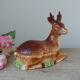 Deer pâté dish, vintage ceramic terrine