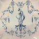 Decorative plate earthenware of Moustiers décor a la berain