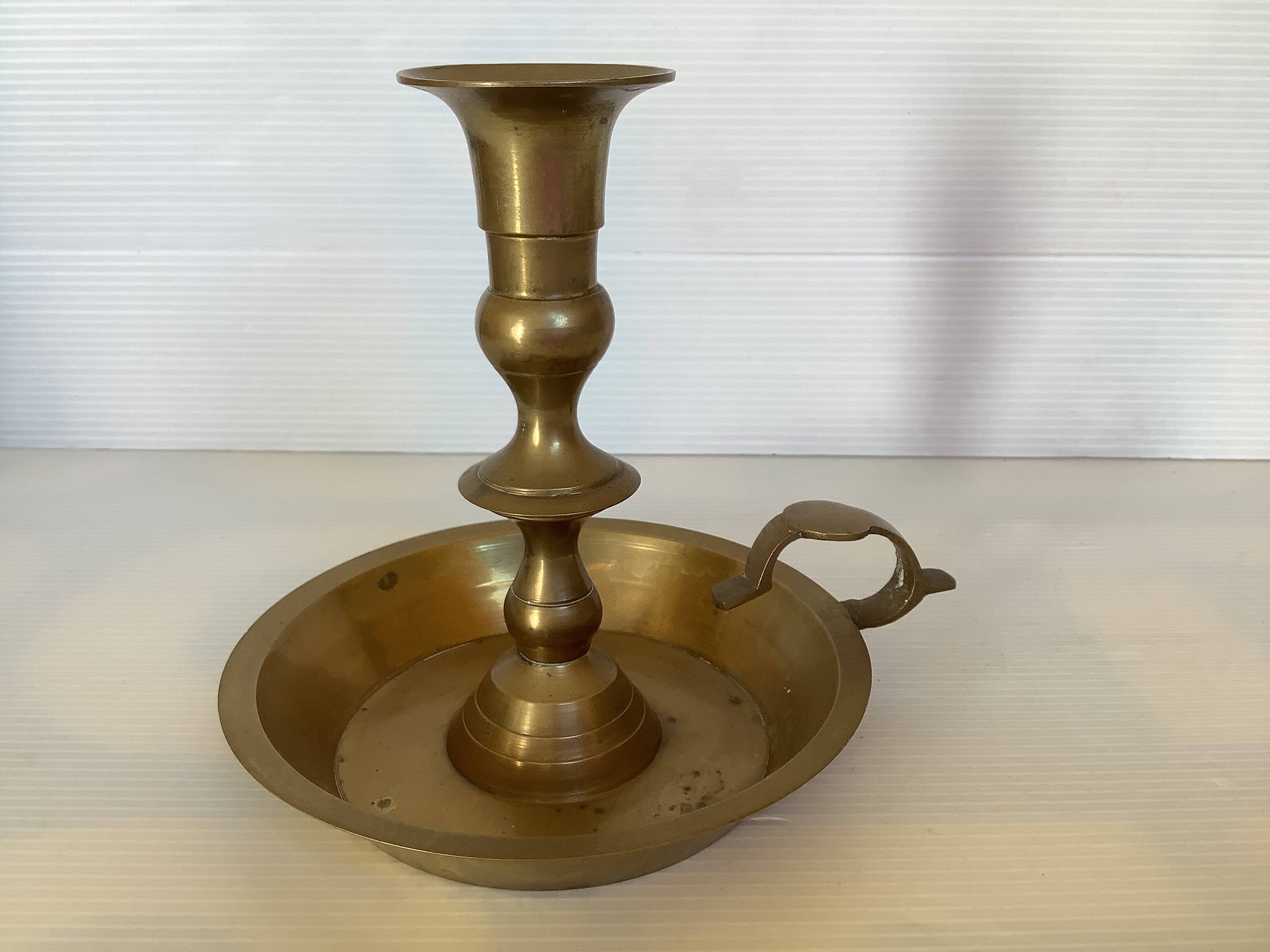 Brass cellar rat candle holder