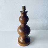 Turned wooden lamp base
