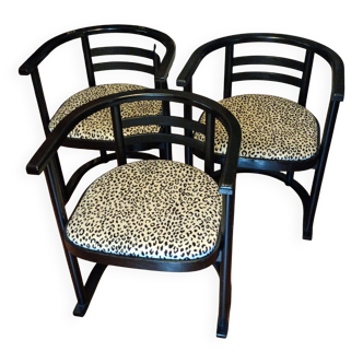 Set of 3 Scandinavian chairs from the 1980s