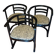 Ensemble de 3 chaises scandinaves des années 1980