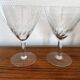 Set of 2 engraved glass water glasses 14 cl
