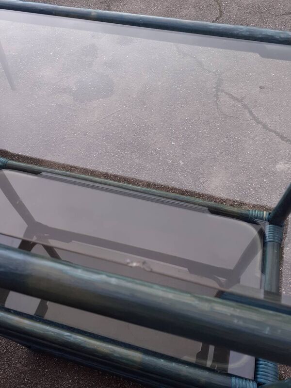 Étagère en rotin et bambou