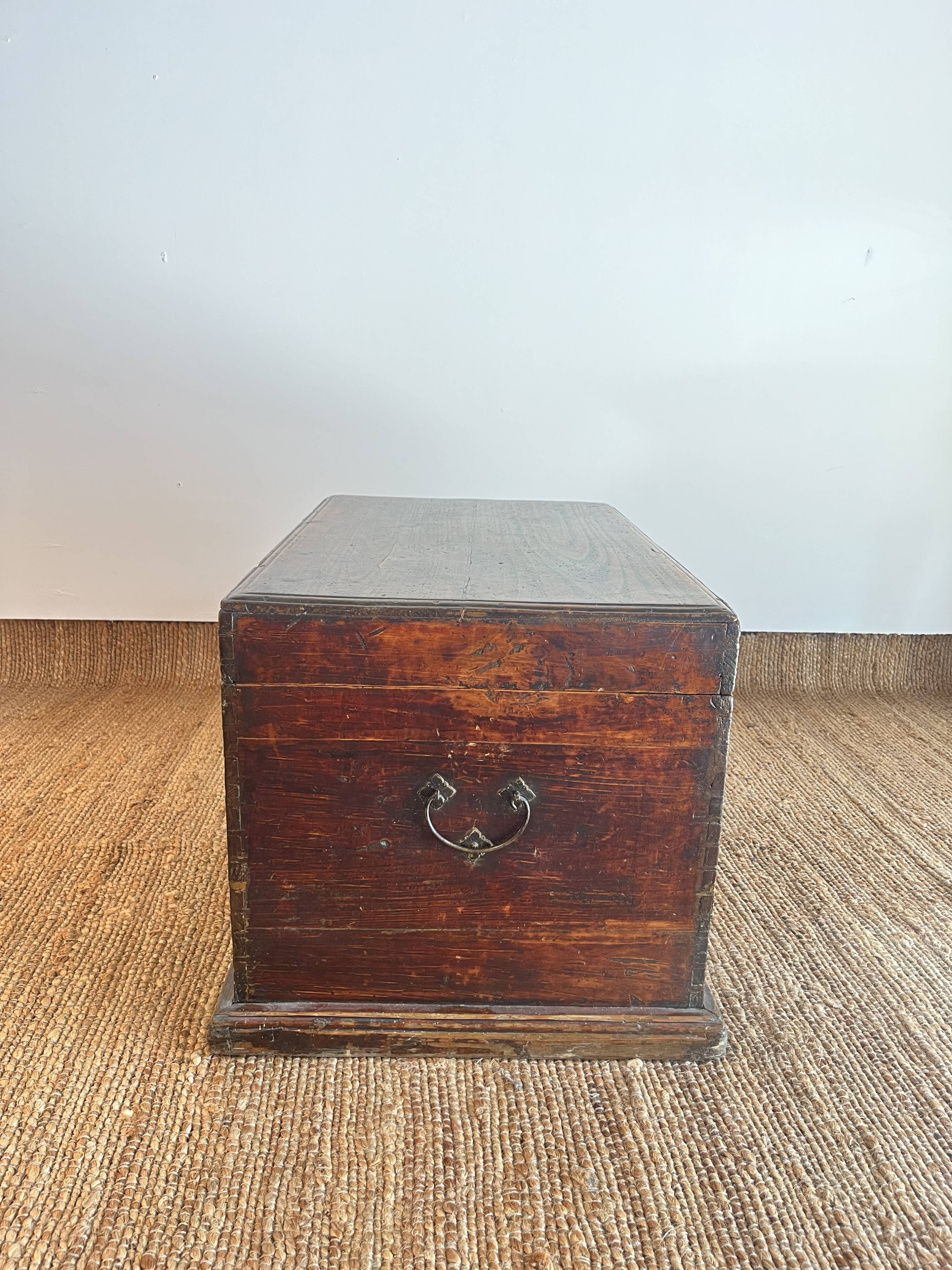 Antique solid wood chest