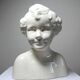 Large Art Deco faience bust from Sarreguemines, early period
