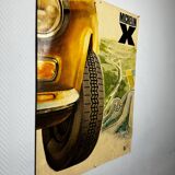 XXL metal plate - Michelin X - Fiat 124 - 1970 - Car