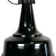 Industrial black pendant factory lamp with cast iron top, 1970s