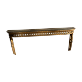 Console demi lune bois doré