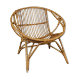 Rattan armchair, Rohé Noordwolde, 1950