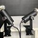 A pair of clamp lamps from the 1970s.