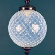 Vintage Blue Murano Sphere Pendant Lamp, Italy, 1970s
