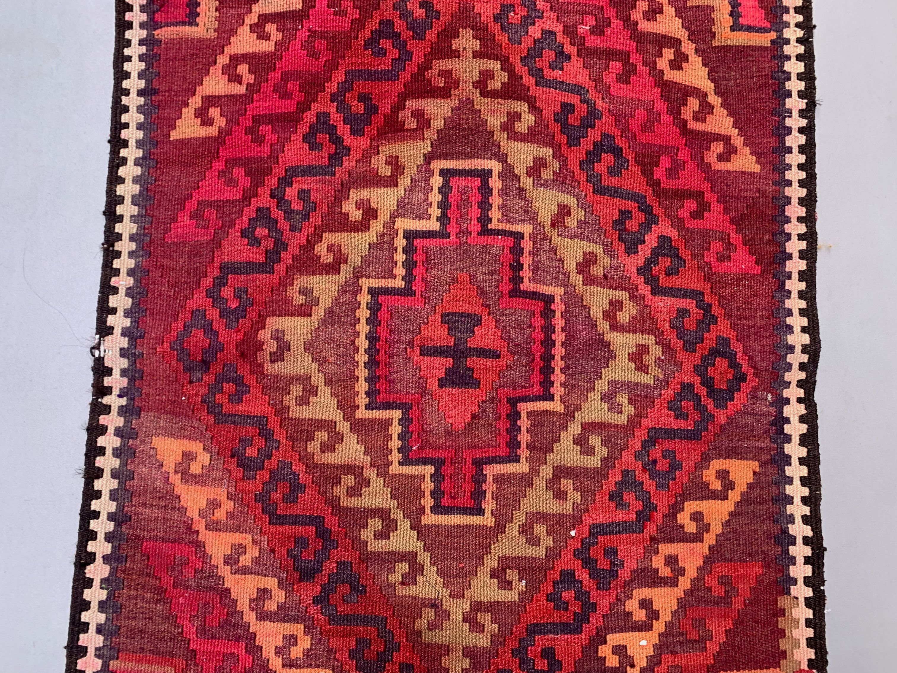 Old turkish kilim runner 480x95 cm