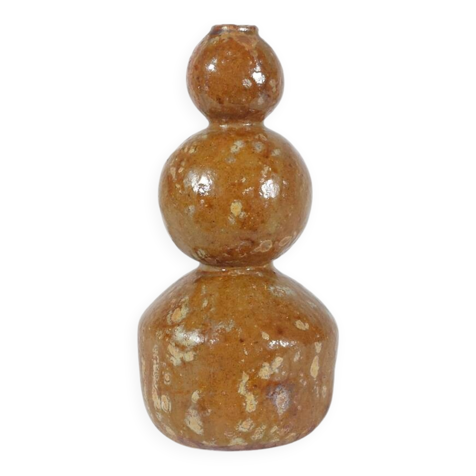 Small vintage one if a kind ceramic vase sphere decor