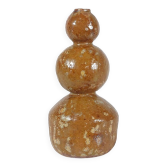 Small vintage one if a kind ceramic vase sphere decor