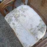 4 vintage rattan armchairs