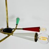 Lustre Arredoluce Spoutnik en laiton années 1950