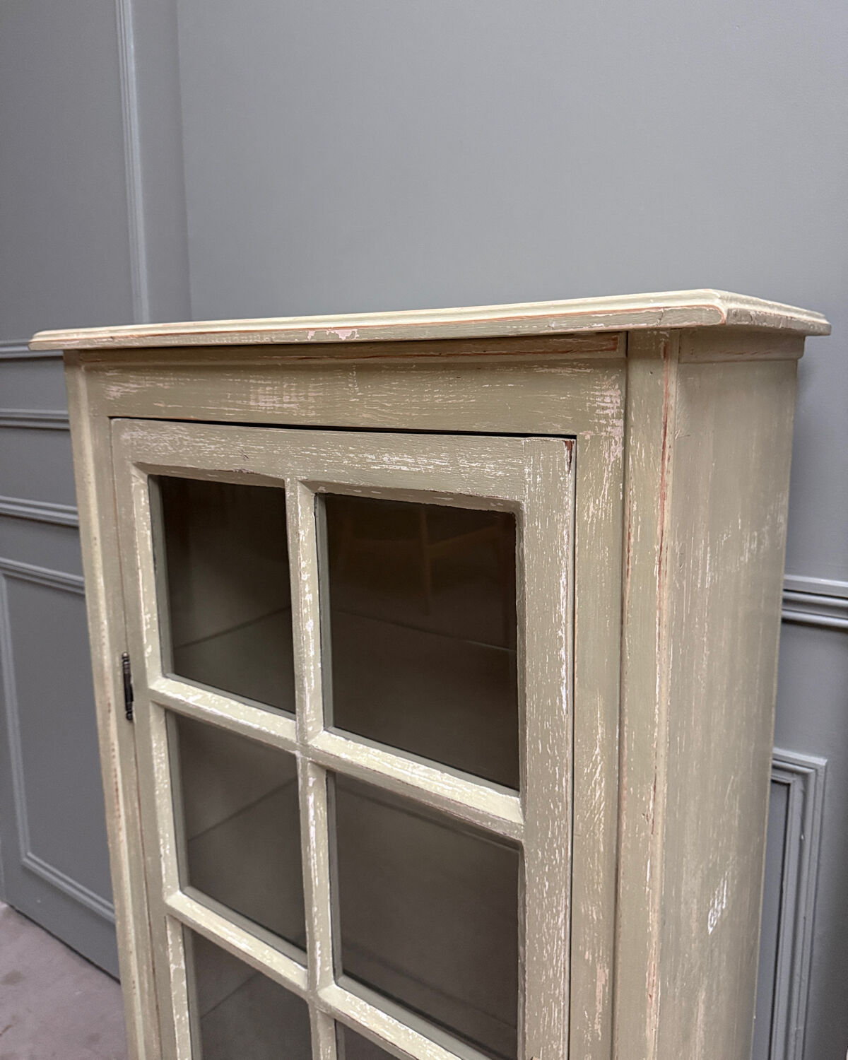 Small patinated display cabinet