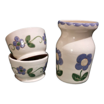 Bowls and vase flower
