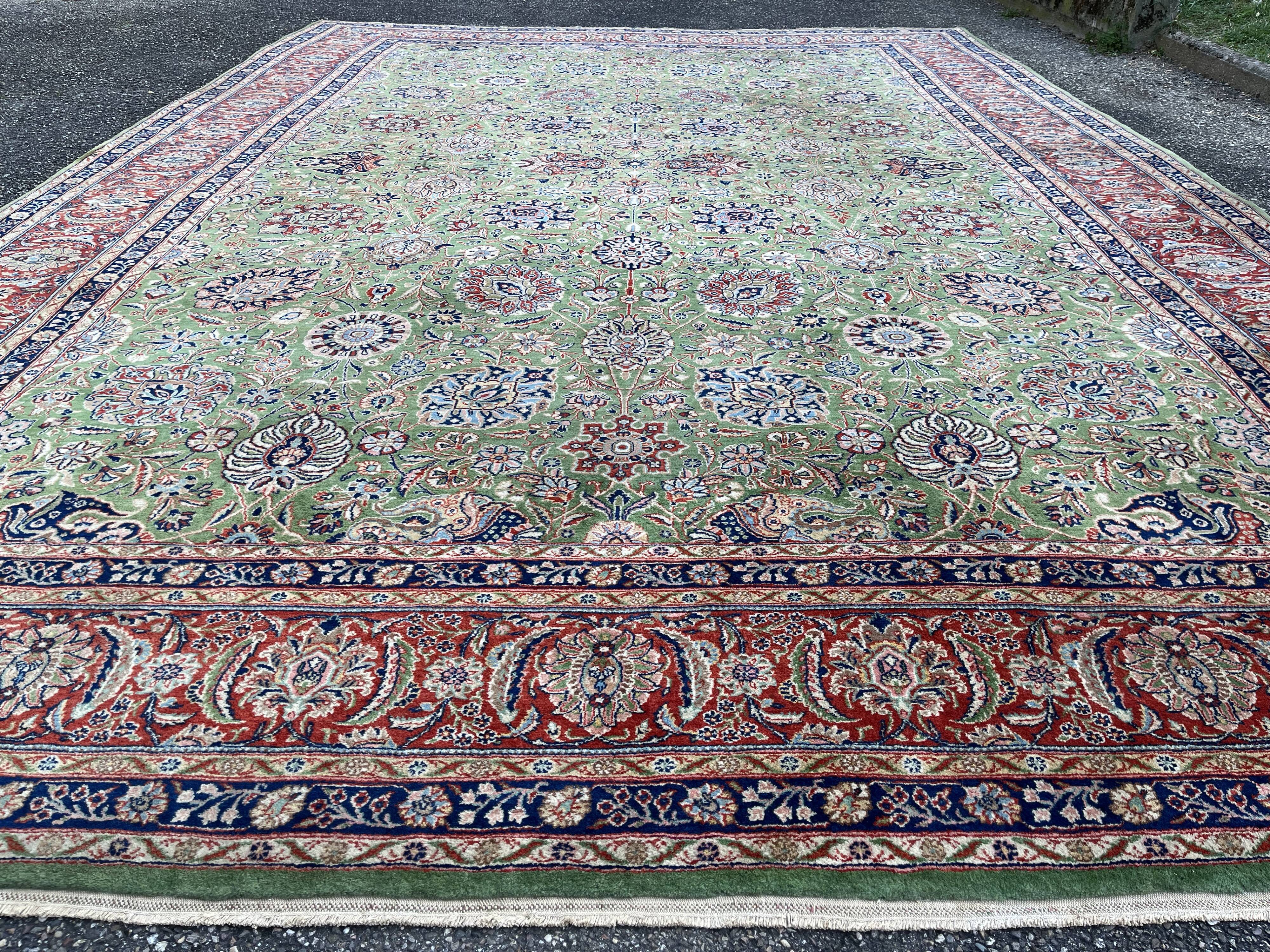 Carpet XXL Tabriz Shah Abbas Emerald Green