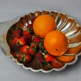 Vide poche coquillage, laiton, plaqué argent, Espagne, 1970