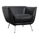 Rare leather lounge chair by Stefan Steenkist for Young International, Netherlands, 1990s