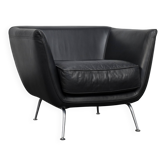 Fauteuil en cuir rare par Stefan Steenkist pour Young International, Pays-Bas, années 1990.