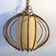 Vintage chandelier, rattan pendant lamp design 1960