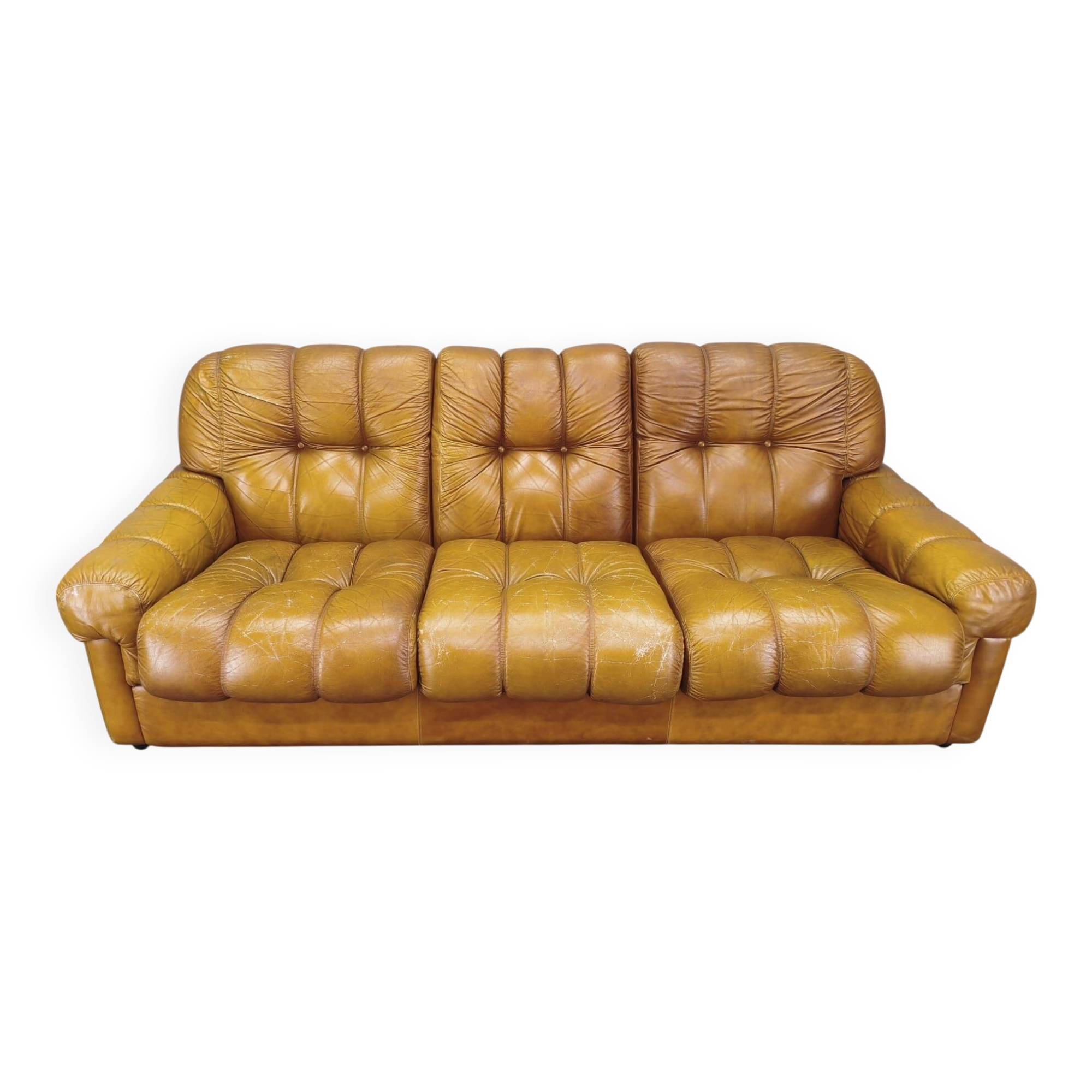 Three-seater sofa from the mid-century produced in Italy in the 1970s.