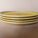 4 Gien “Soleil” dessert plates