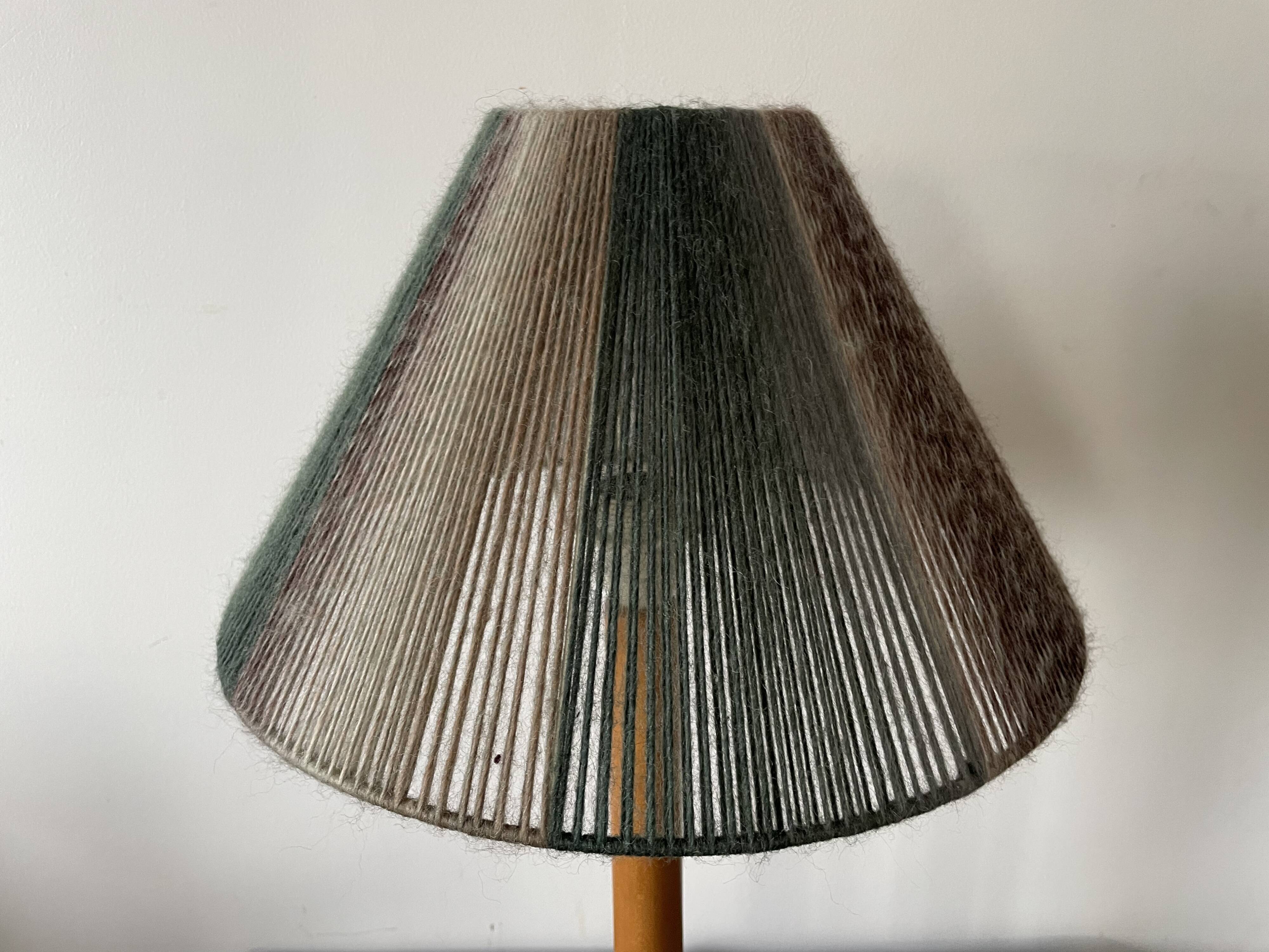 Vintage blond wooden lamp