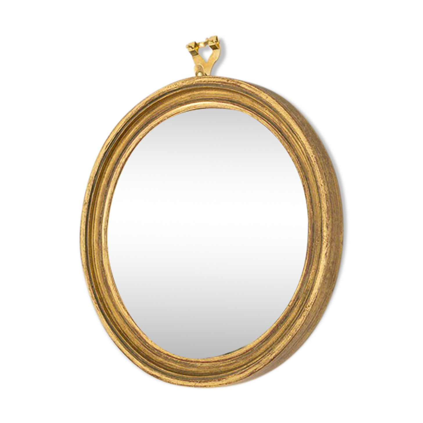 Round wooden mirror