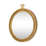 Round wooden mirror
