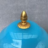 Blue Florentine opaline box gilded metal frame