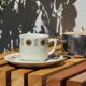 2 breakfast cups with saucers Apilco an'. 80