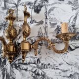 Paire d'appliques italiennes en bronze de style néo-baroque