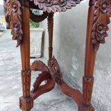 Louis XVI style half-moon console decorated