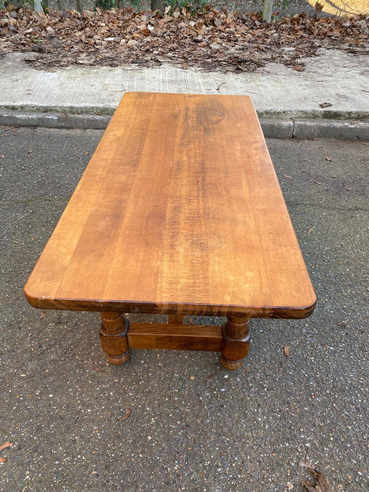 Navarro Argudo farmhouse coffee table in solid wood from Spain 110x50cm