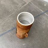 Brutalist mid-century studio pottery vase from La Poterie De La Colombe, 1960s.