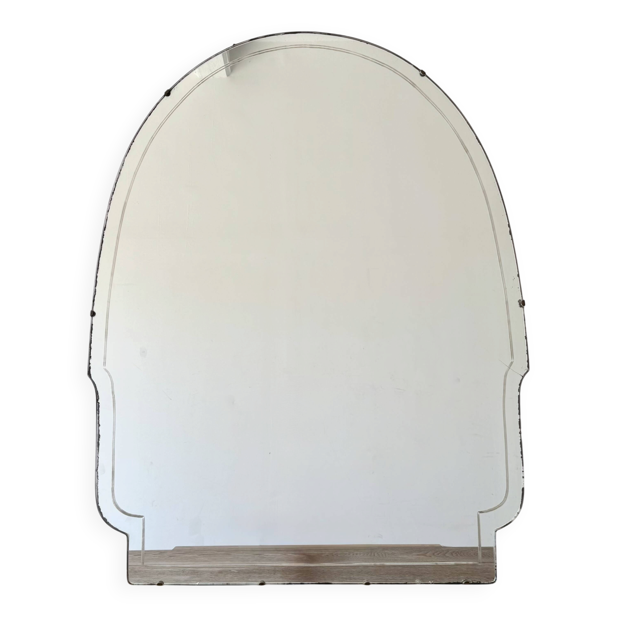 Large Vintage Mirror Frameless