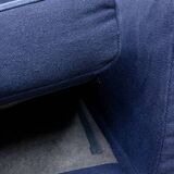 Softline scope armchair in blue fabric