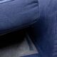 Softline scope armchair in blue fabric