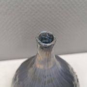 Pauline Toynbee vase, Textured Blue Crystal Glaze Organic Shape, 1980s
