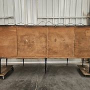 Vittorio Dassi Rosewood Credenza with Black Glass Top, Italian 1940