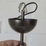 Vintage Wooden Rustic Sputnik / Copper Hanging Lamp /  Chandelier 1970's