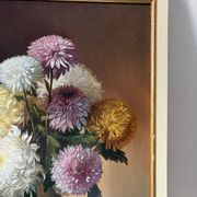 “Fleurs” tableau russe, signé Askerov Rafik A