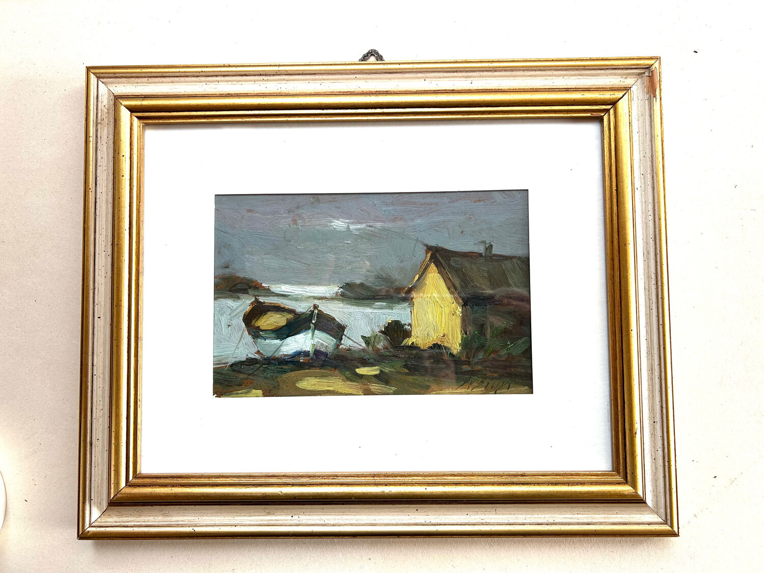 Marine Italienne, Huile sûr Panneau , JM Bilargi, XXe