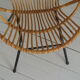 Fauteuil en rotin des années 50